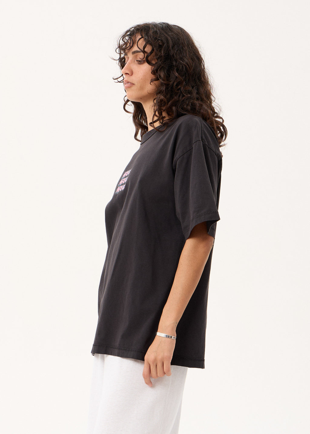 AFENDS Repetition - Boxy Tee - Stone Black