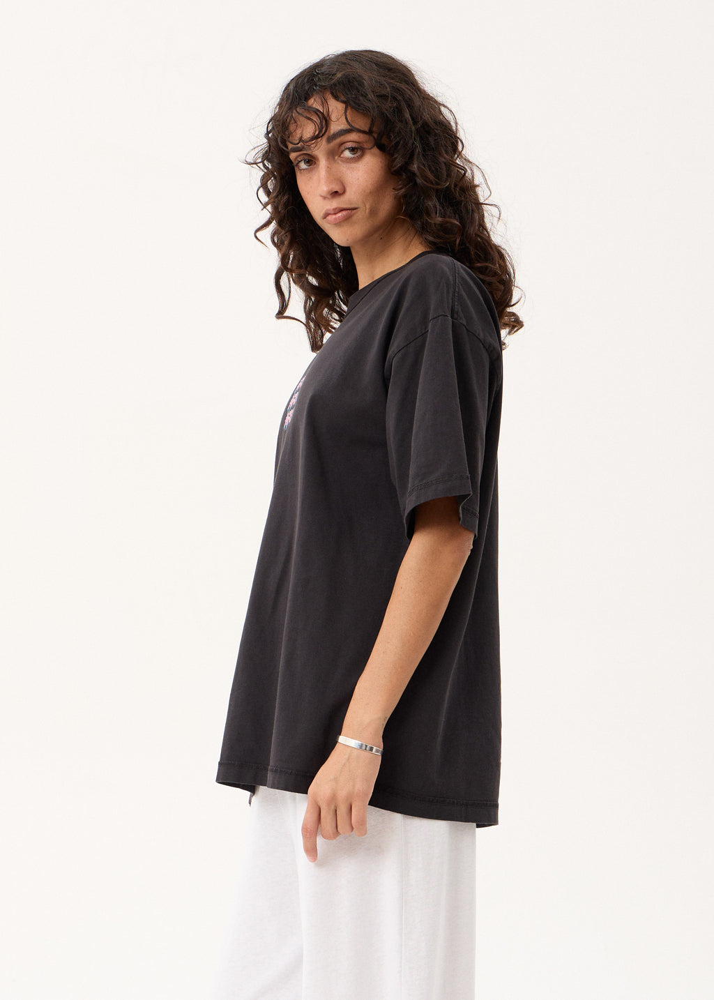 AFENDS Repetition - Boxy Tee - Stone Black