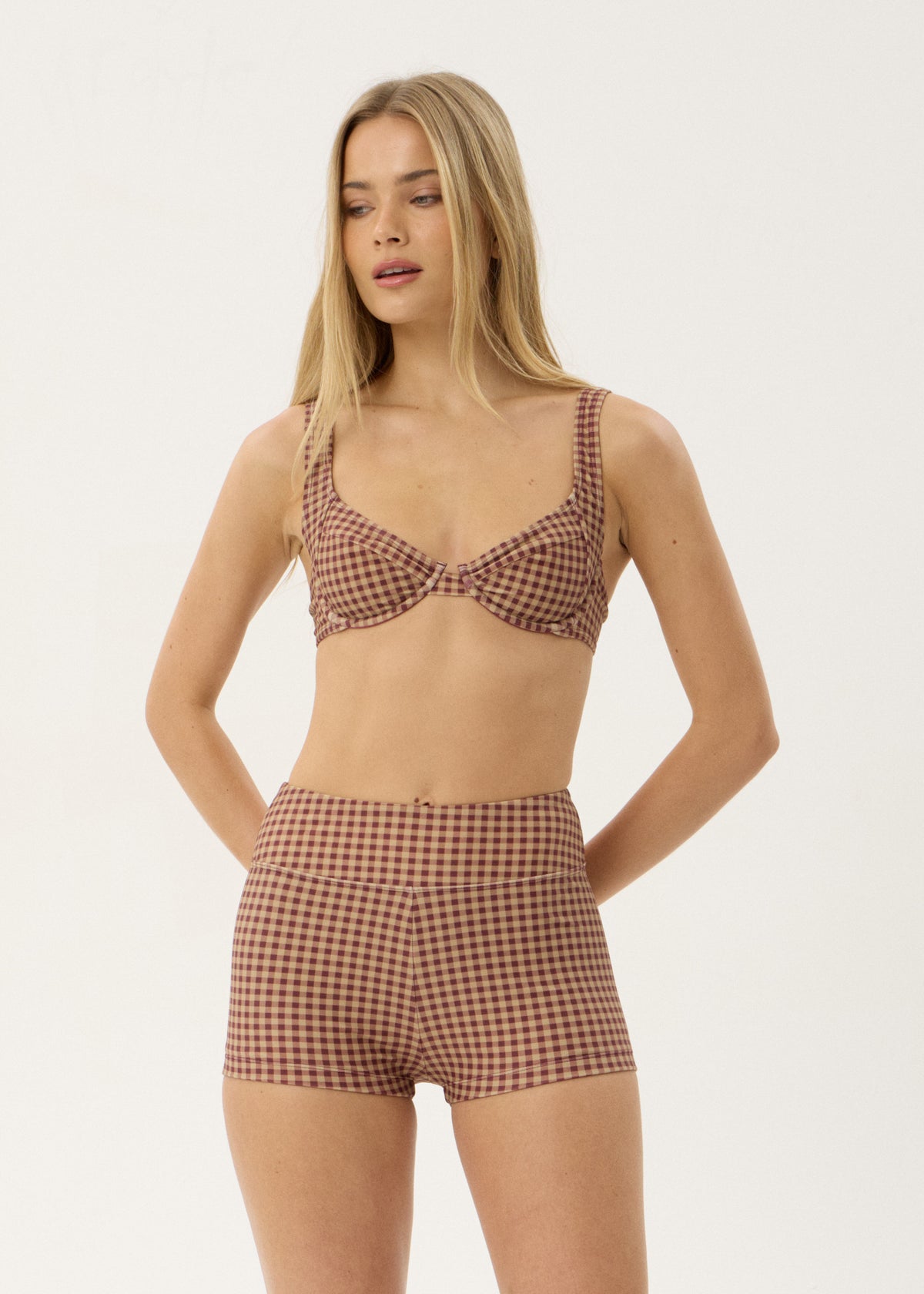 AFENDS Womens Dylan - Bikini Top - Port Gingham
