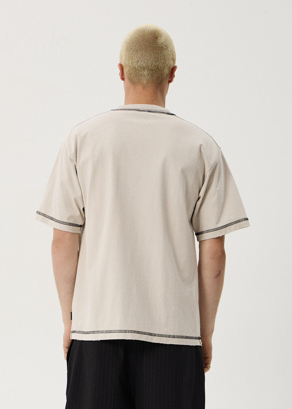 AFENDS Yang - Heavyweight Boxy Tee - Moonbeam