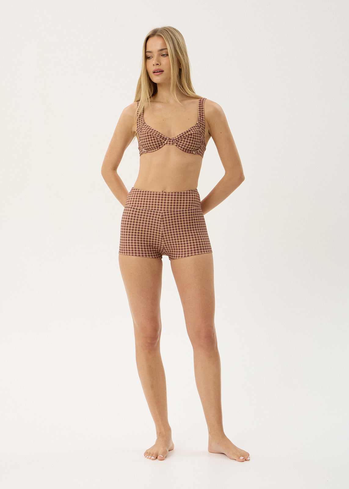 AFENDS Womens Dylan - Bikini Top - Port Gingham
