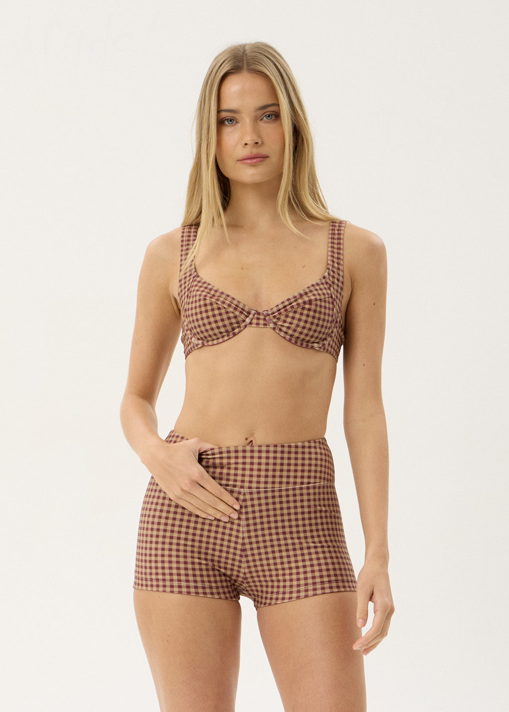 AFENDS Womens Dylan - Bikini Top - Port Gingham