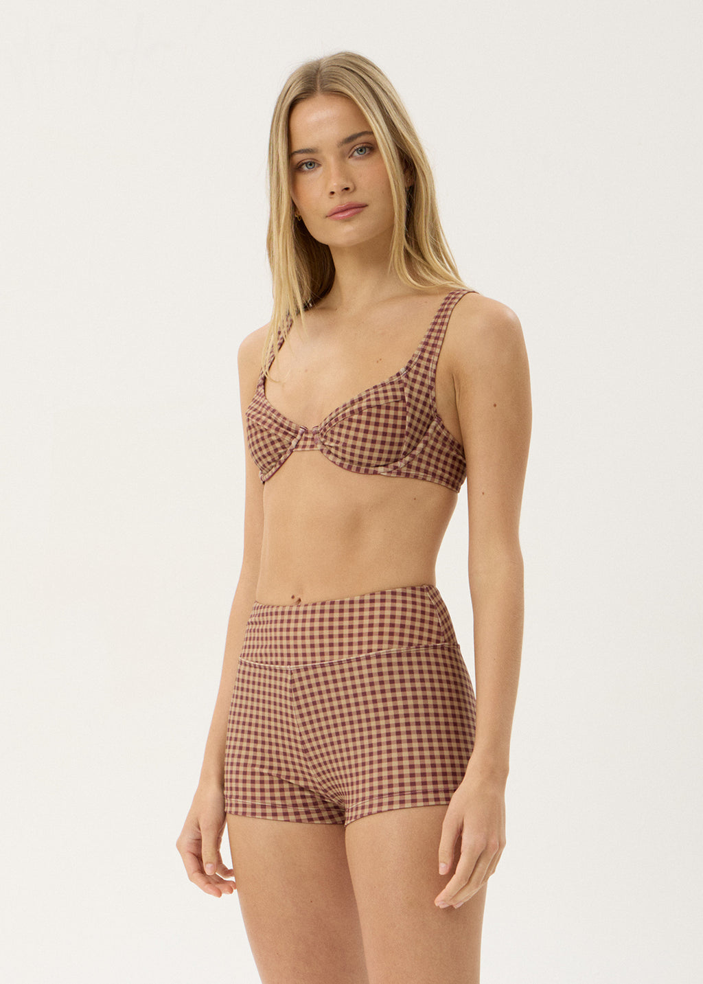 AFENDS Womens Avalon - Swim Short - Port Gingham