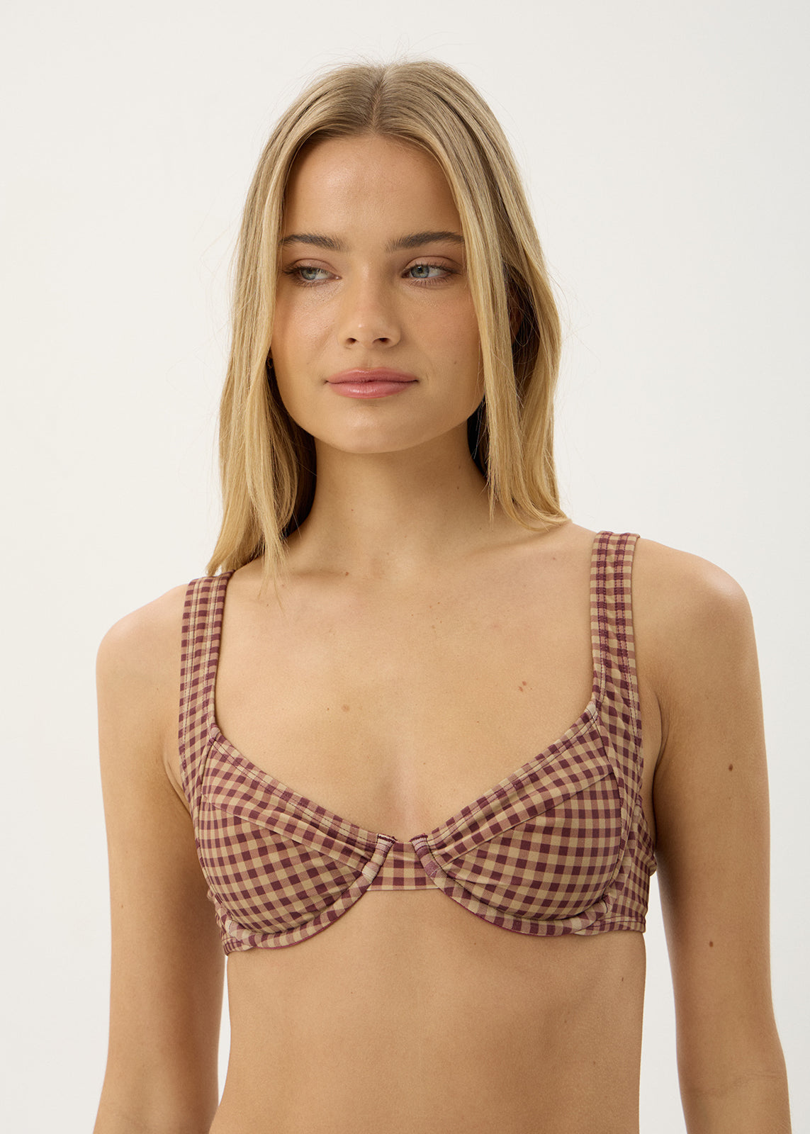 AFENDS Womens Dylan - Bikini Top - Port Gingham