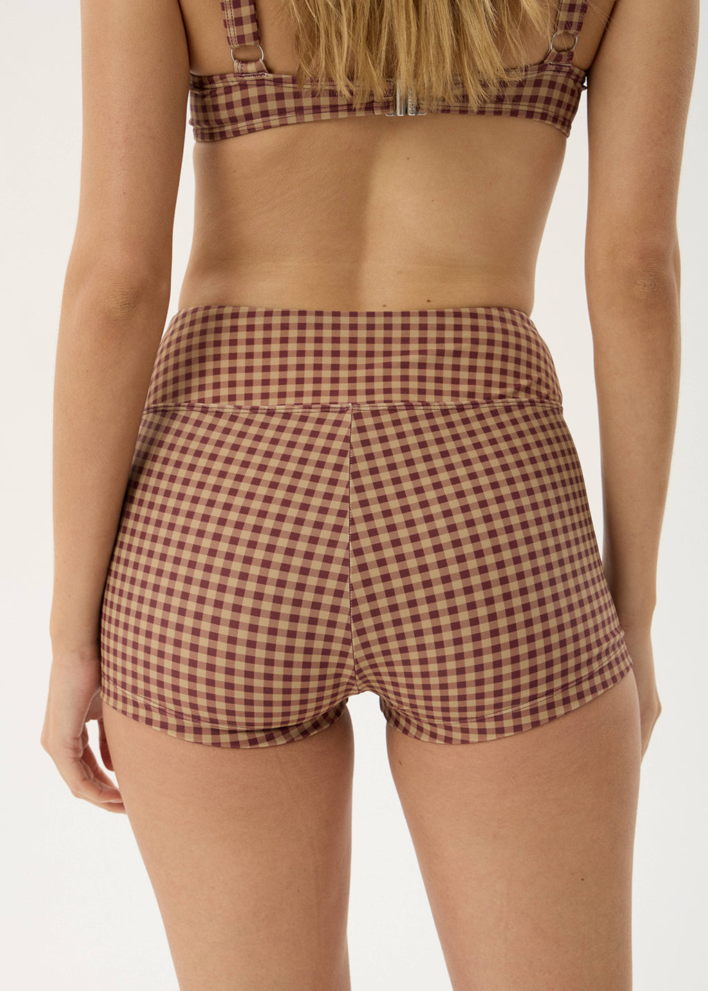 AFENDS Womens Avalon - Swim Short - Port Gingham
