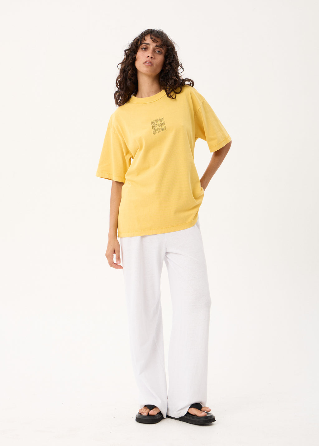 AFENDS Repetition - Boxy Tee - Vintage Mango