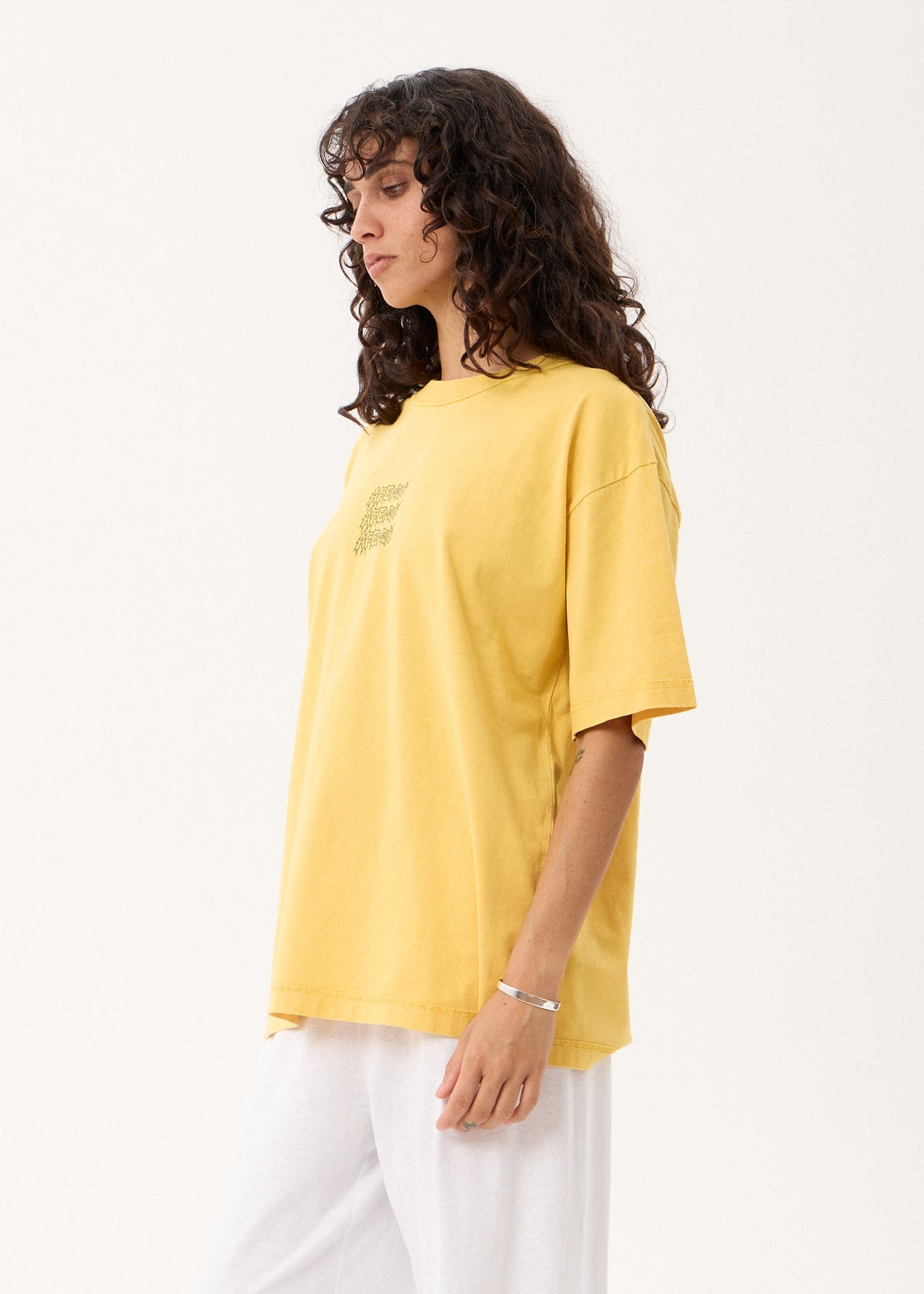 AFENDS Repetition - Boxy Tee - Vintage Mango