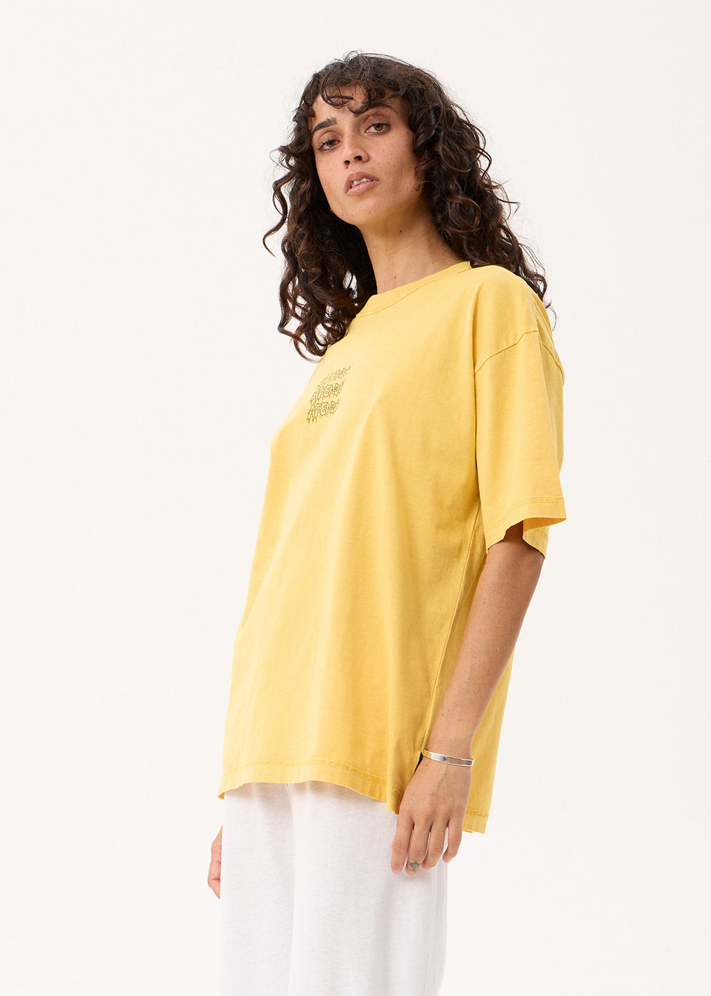 AFENDS Repetition - Boxy Tee - Vintage Mango