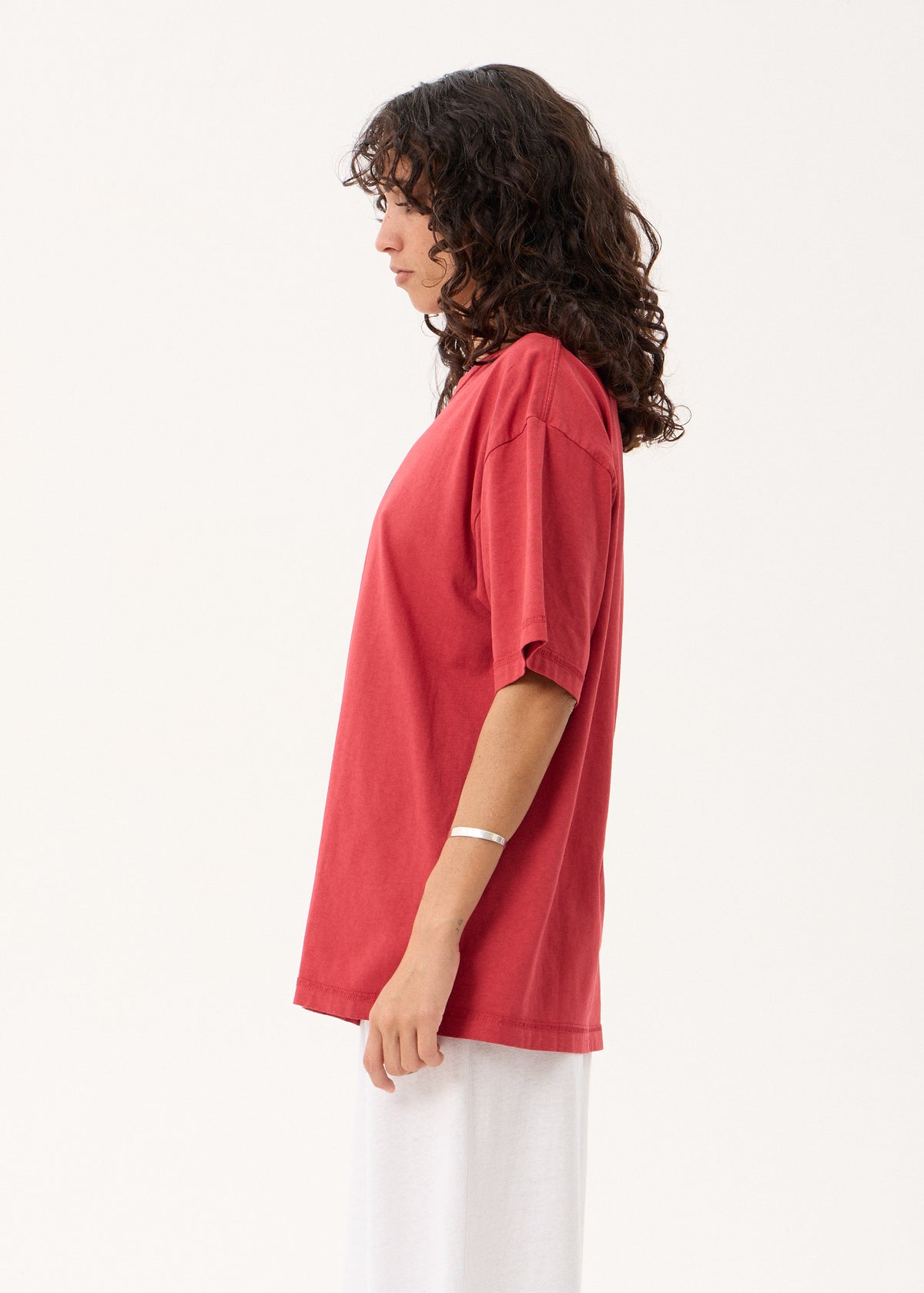AFENDS Script - Boxy Tee - Vintage Cherry