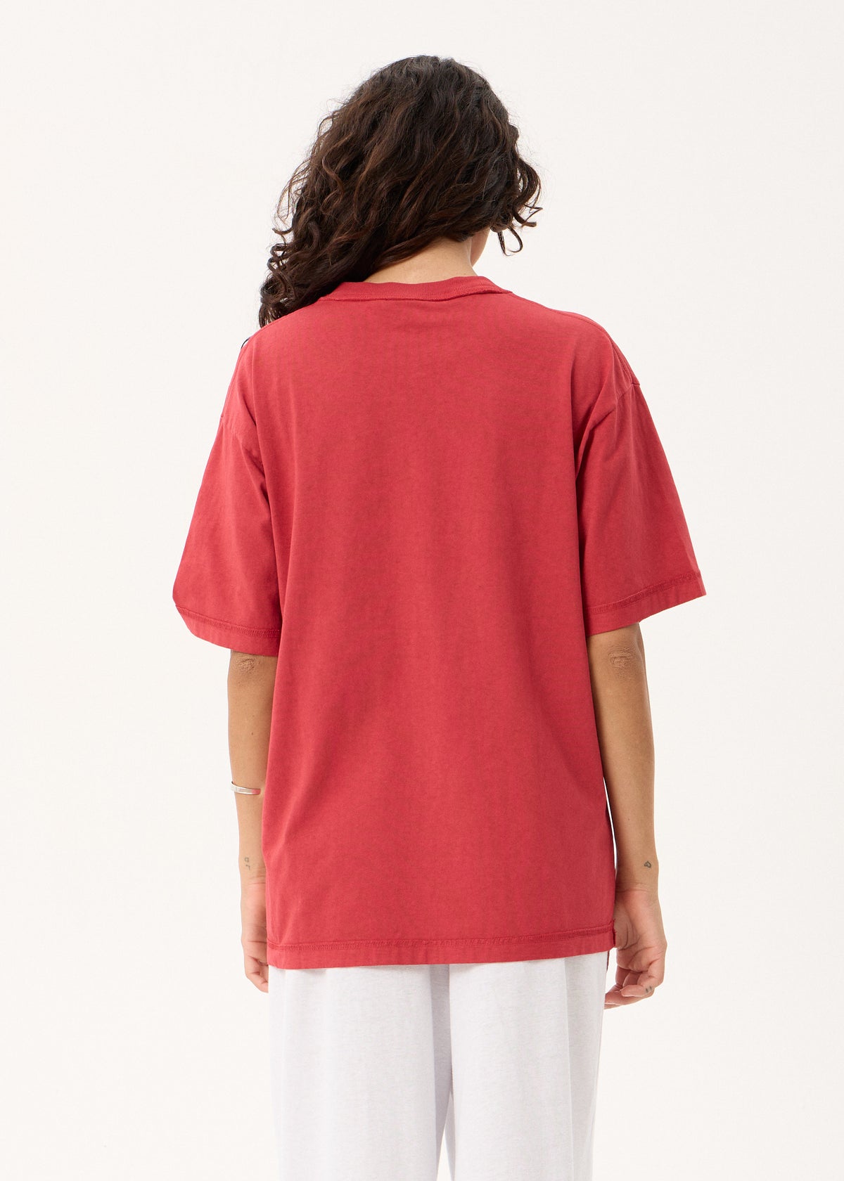 AFENDS Script - Boxy Tee - Vintage Cherry