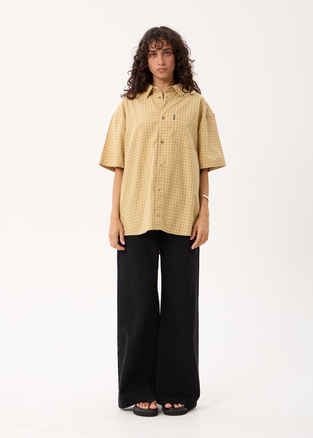 AFENDS Lo-Fi - Short Sleeve Shirt - Corn Check