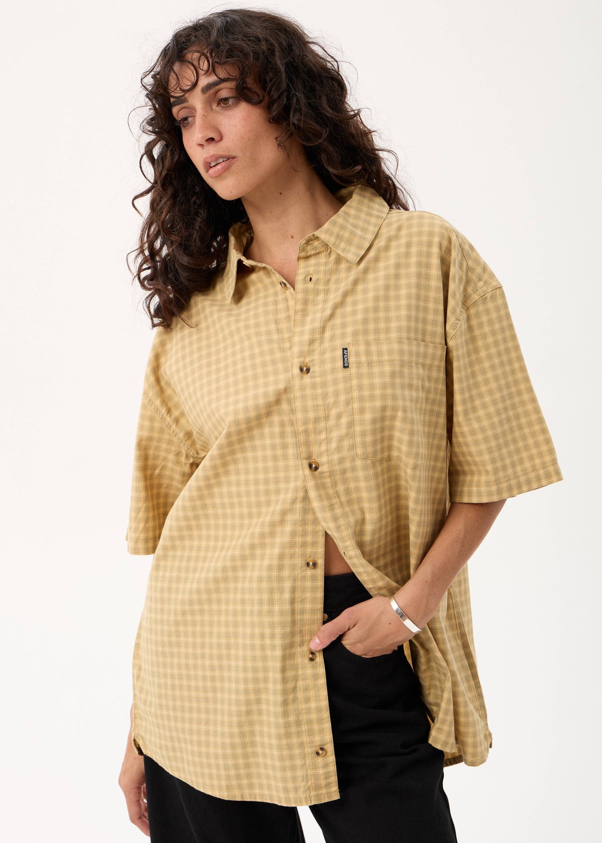 AFENDS Lo-Fi - Short Sleeve Shirt - Corn Check