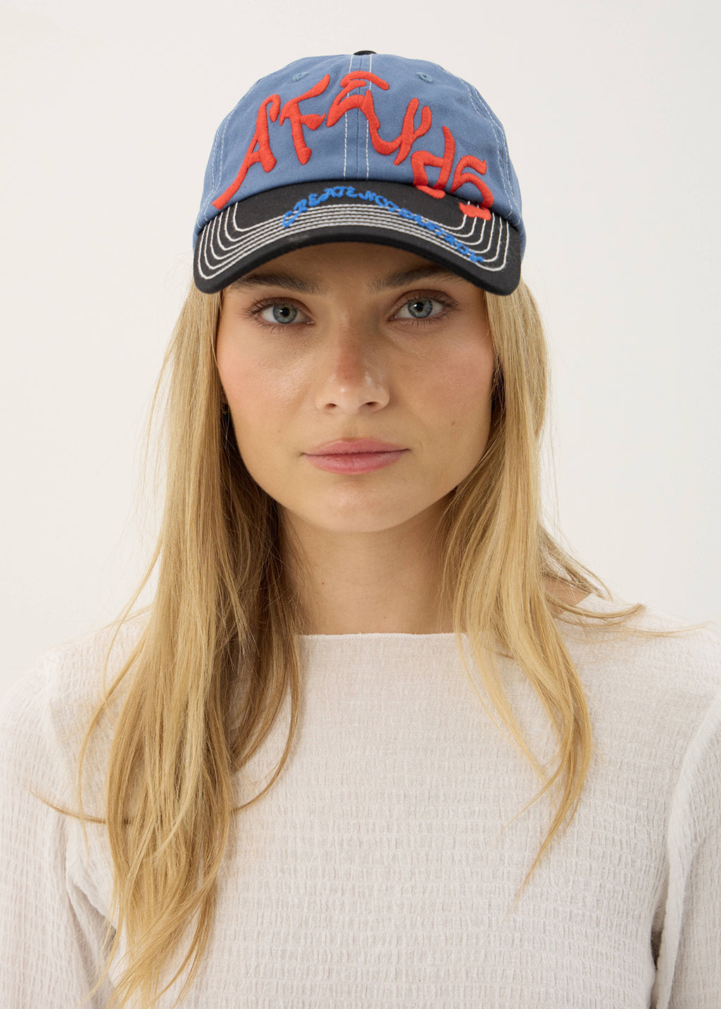 AFENDS Unisex Consider - Six Panel Cap - Slate Blue