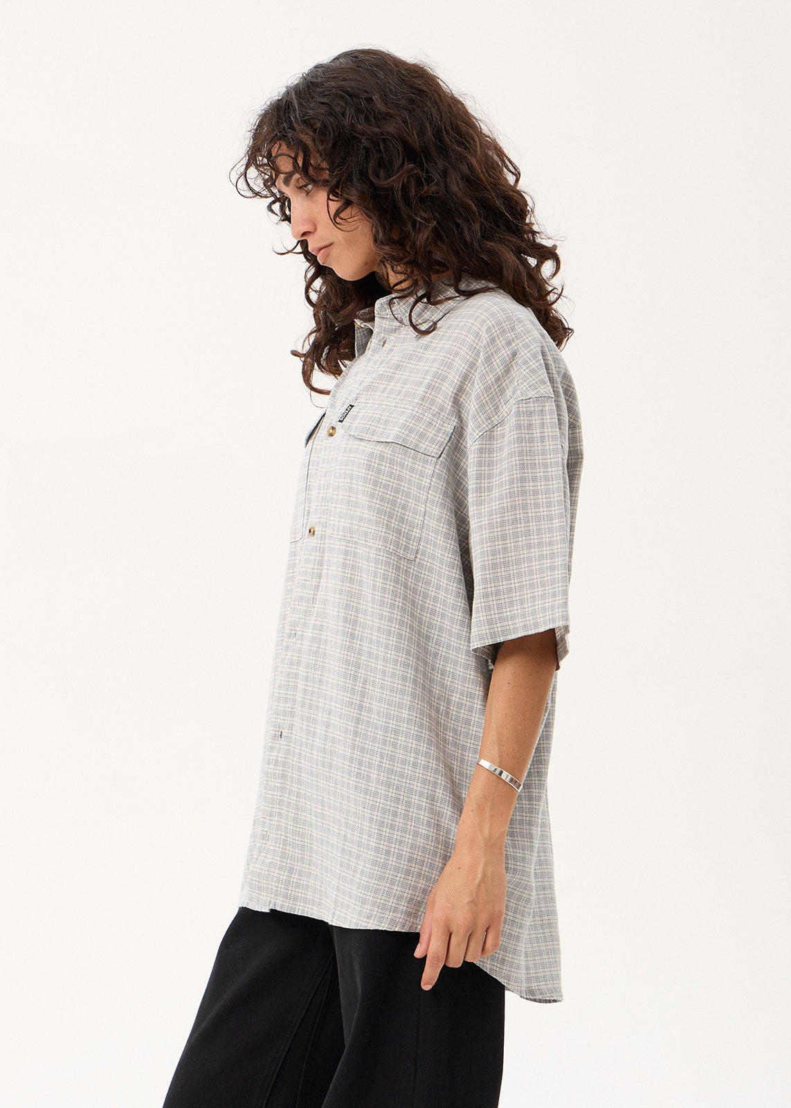 AFENDS Devon - Short Sleeve Shirt - Silver Birch