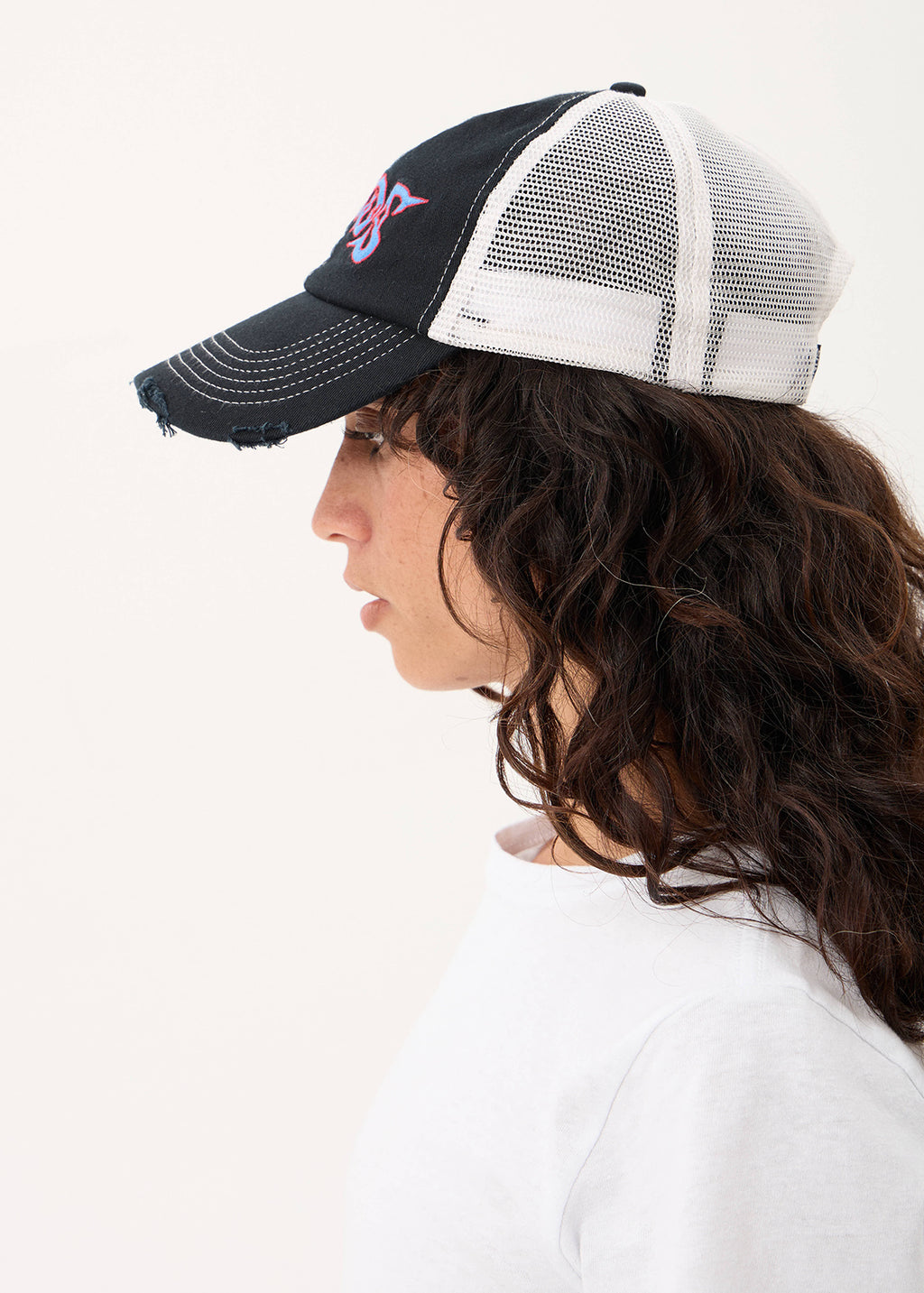 AFENDS Mot - Six Panel Mesh Cap - Stone Black