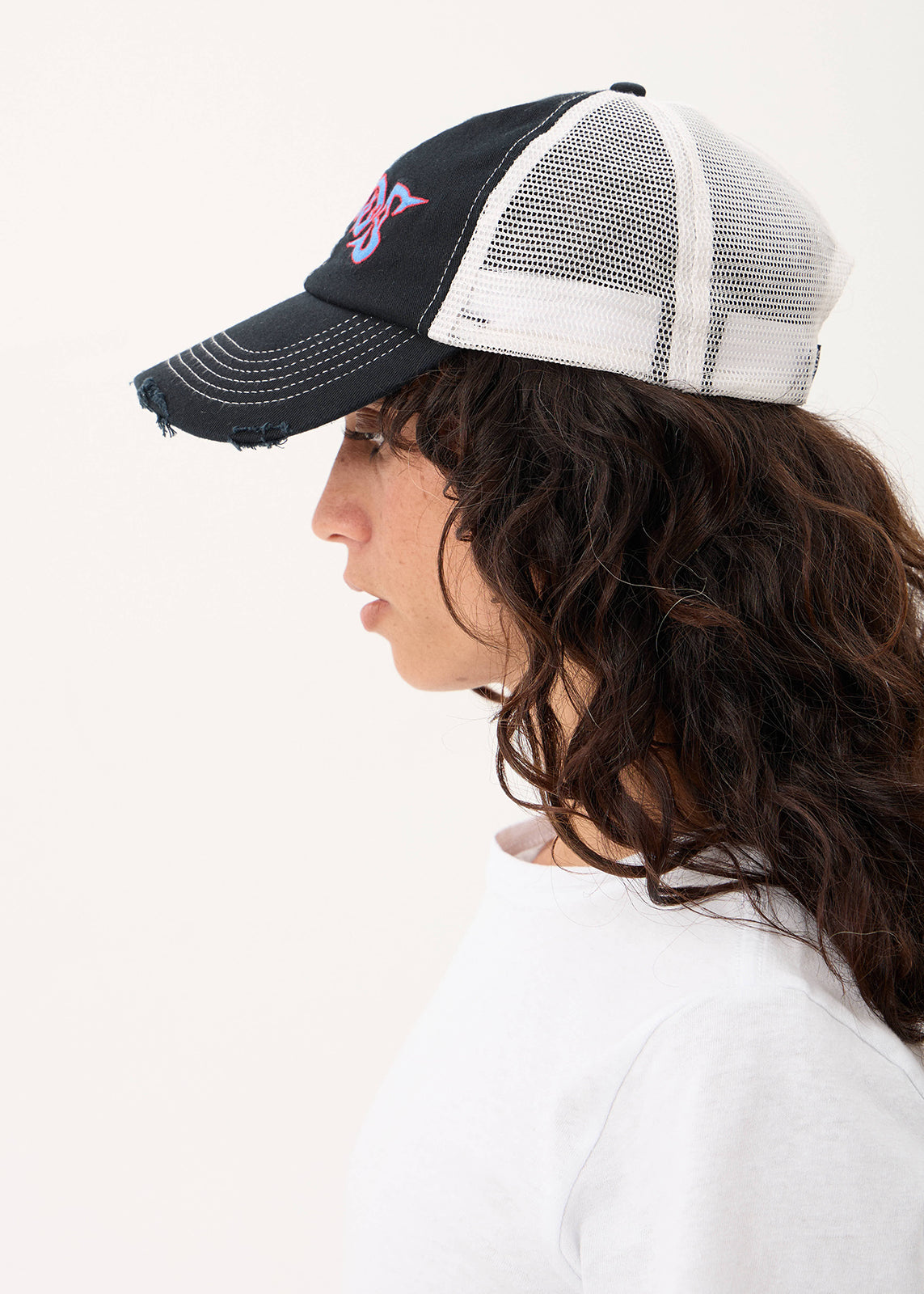 AFENDS Mot - Six Panel Mesh Cap - Stone Black