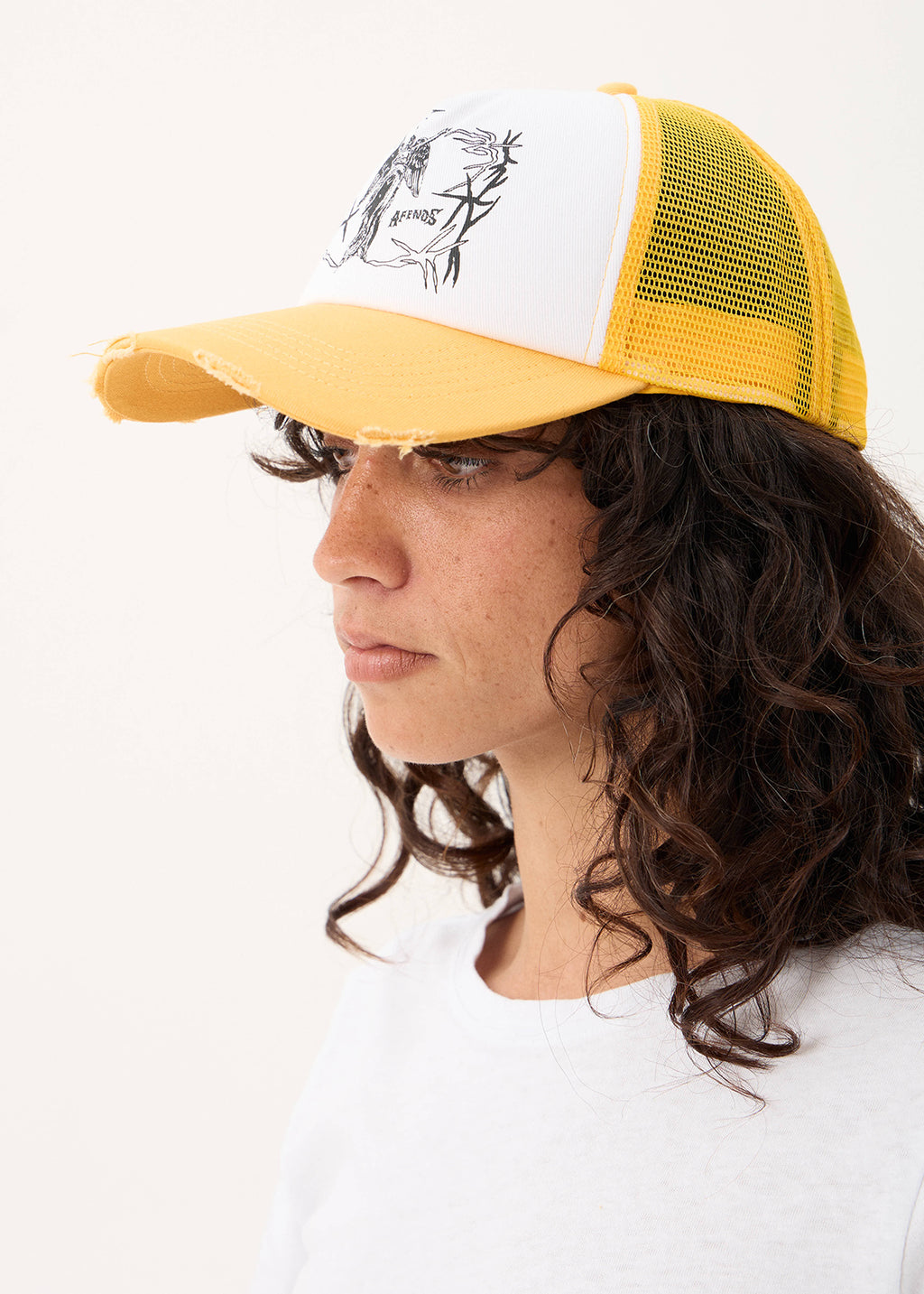 AFENDS Goddess - Trucker Mesh Cap - Mango