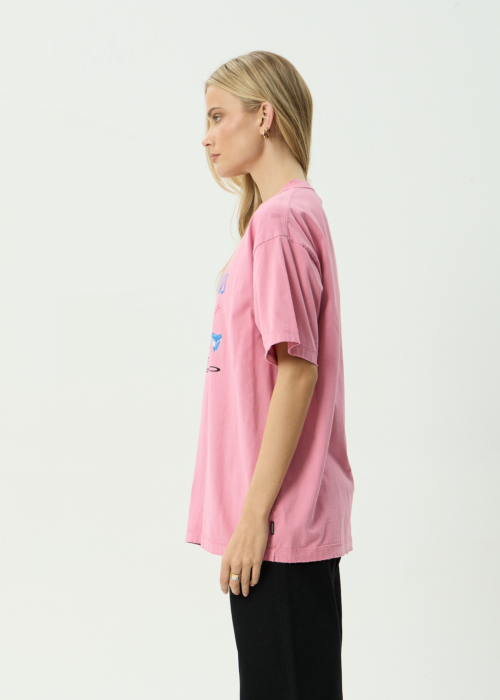 AFENDS Mens Shell Times - Recycled Boxy Fit Tee - Washed Marrakesh