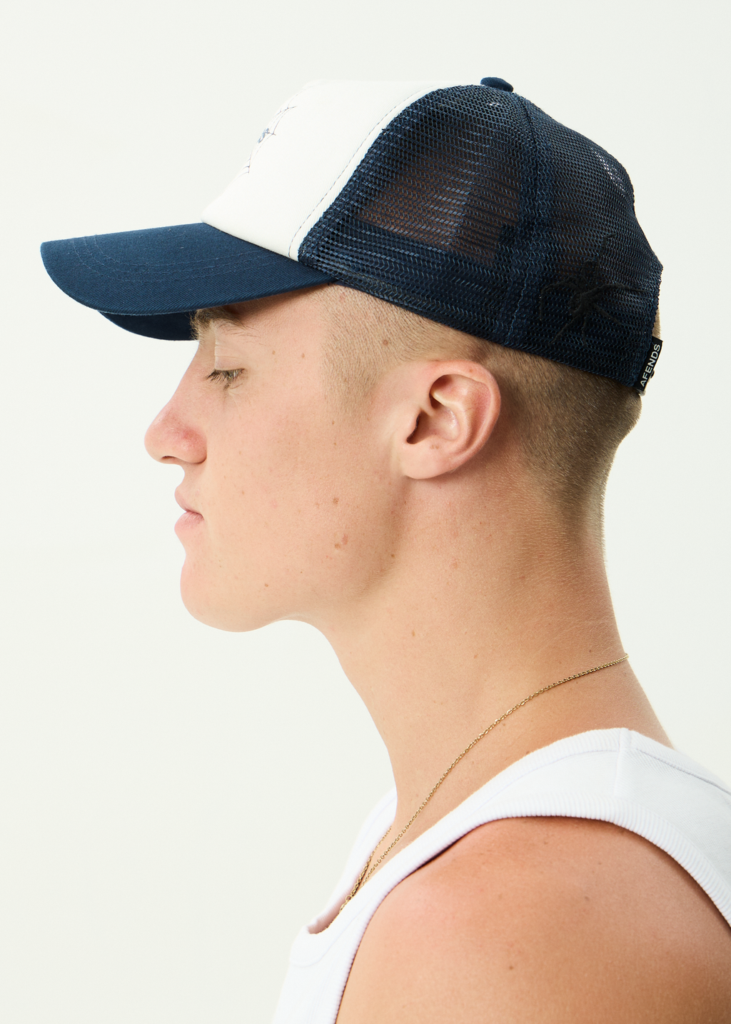 AFENDS Mens Webhead - Trucker Cap - Navy