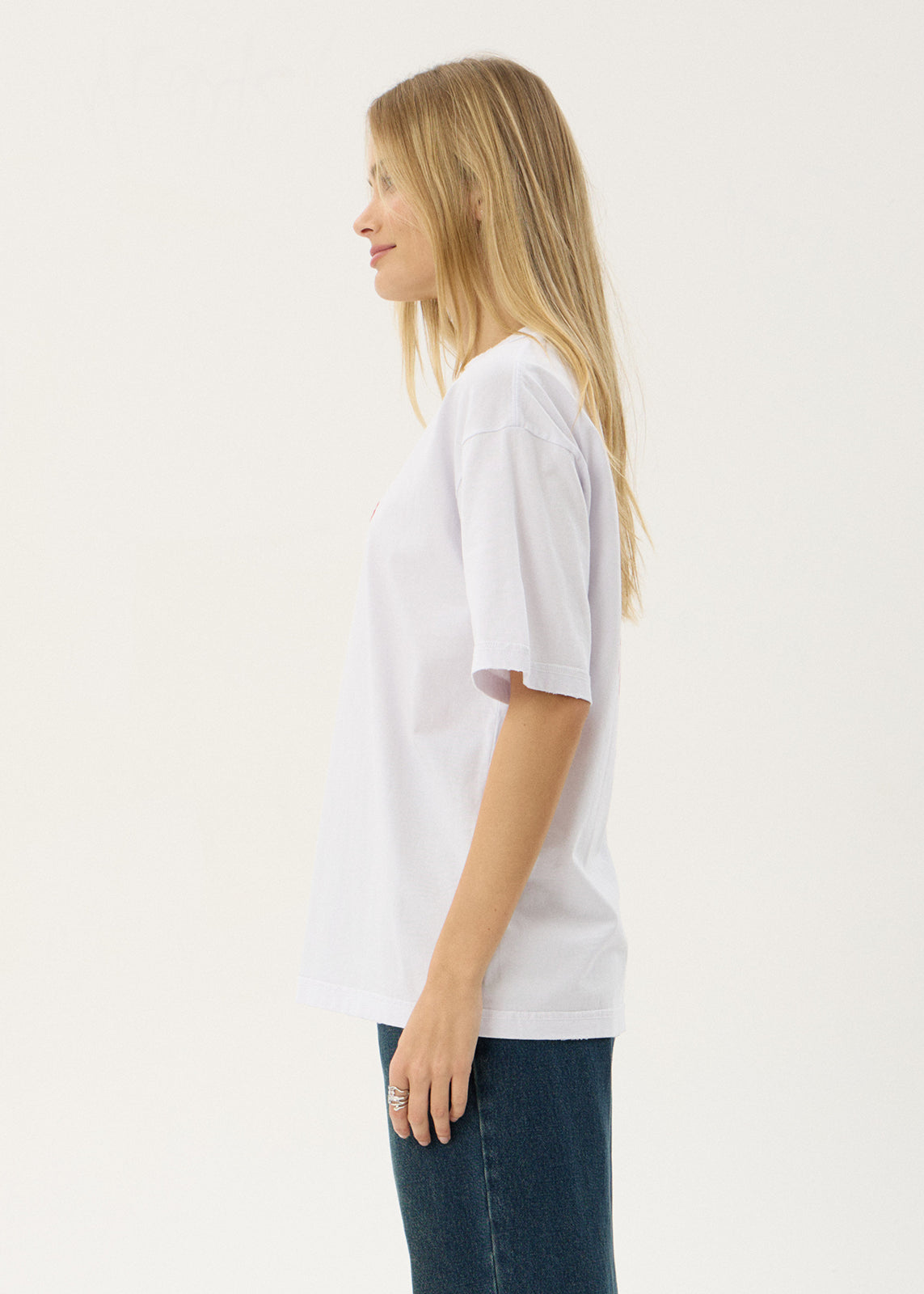 AFENDS Mens Consider - Heavyweight Boxy Tee - White