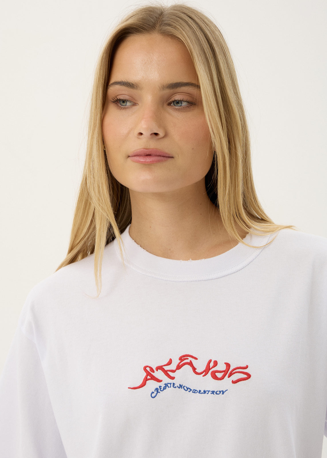 AFENDS Mens Consider - Heavyweight Boxy Tee - White