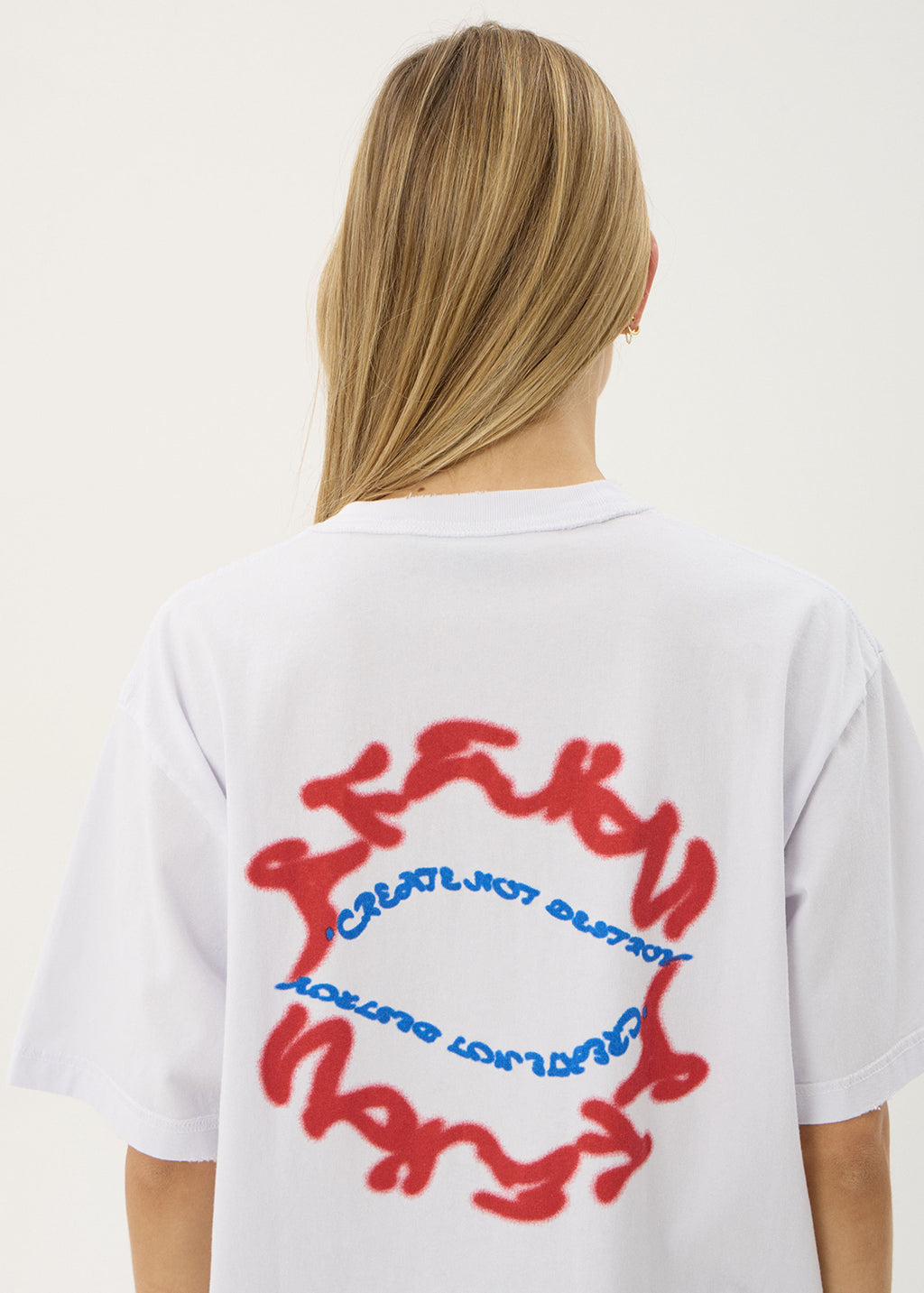 AFENDS Mens Consider - Heavyweight Boxy Tee - White