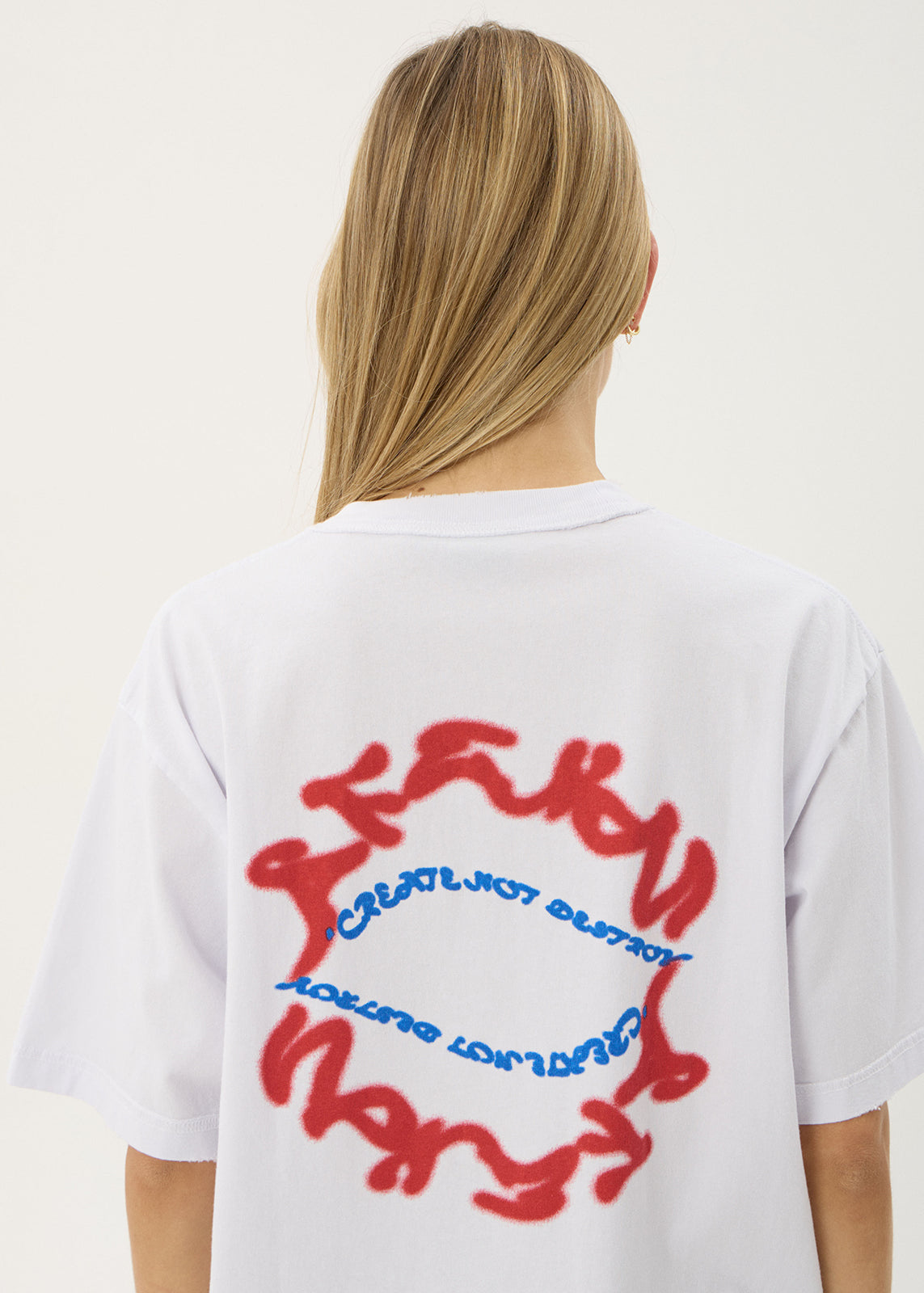 AFENDS Mens Consider - Heavyweight Boxy Tee - White