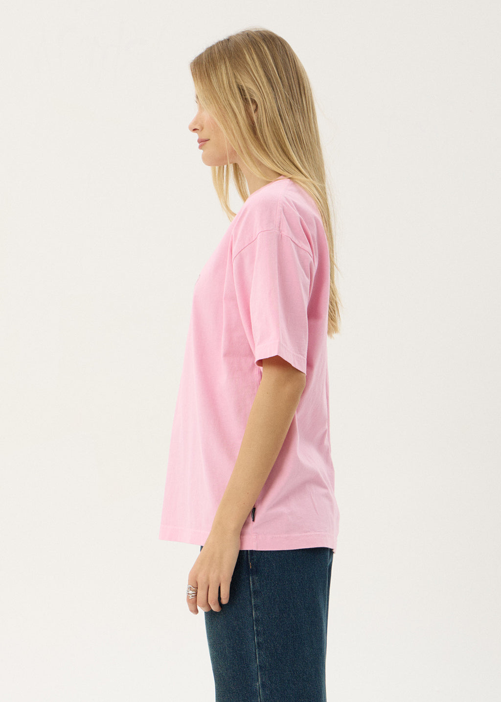 AFENDS Mens Razor - Boxy Tee - Vintage Pink