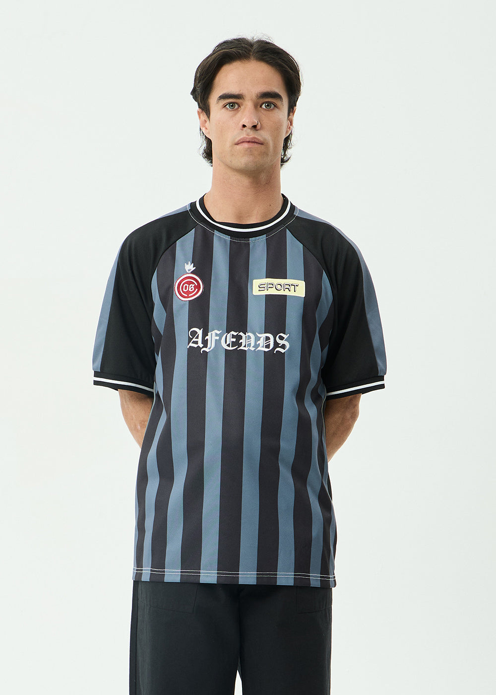 AFENDS Mens Holloway - Raglan Jersey - Black