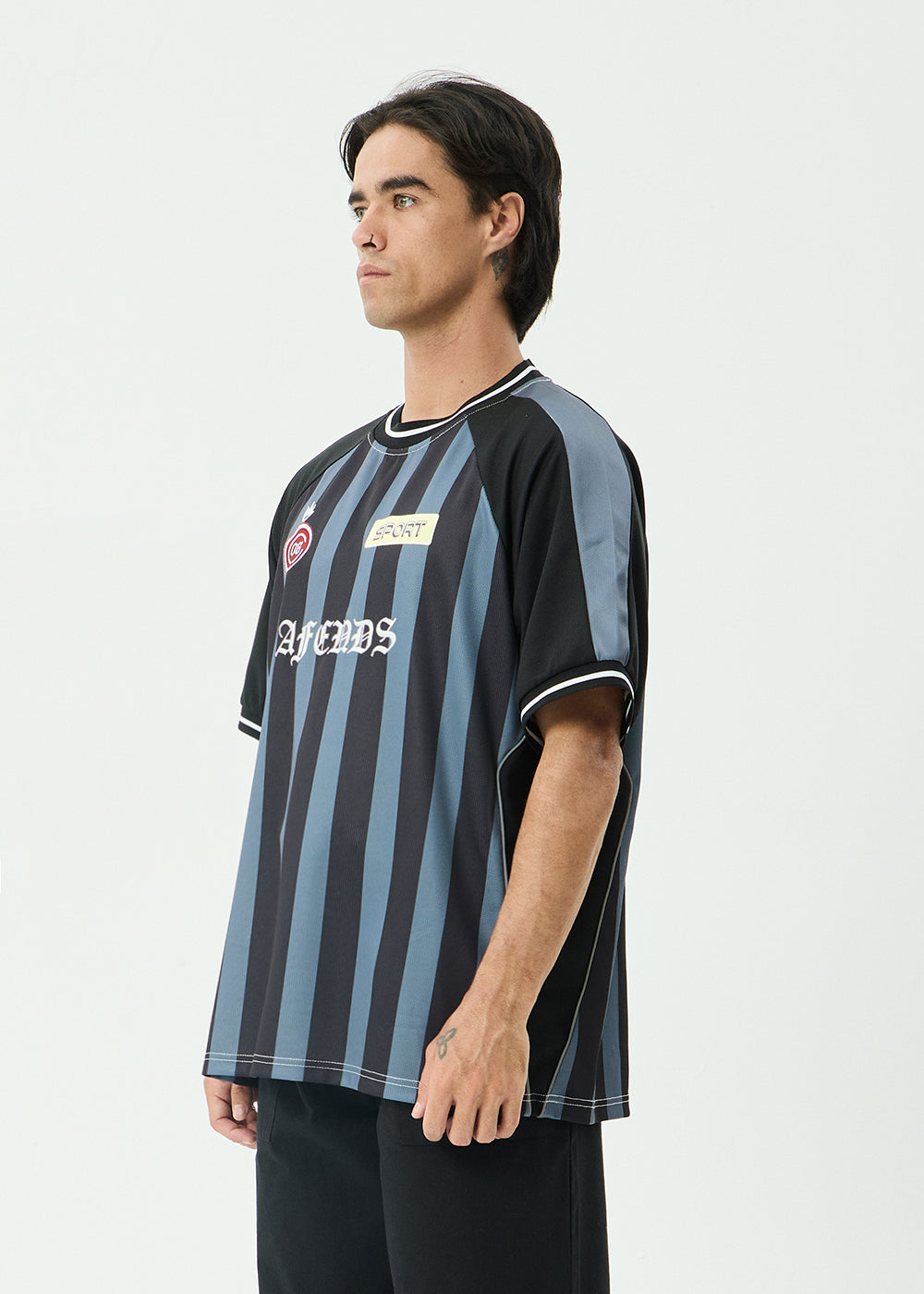 AFENDS Mens Holloway - Raglan Jersey - Black