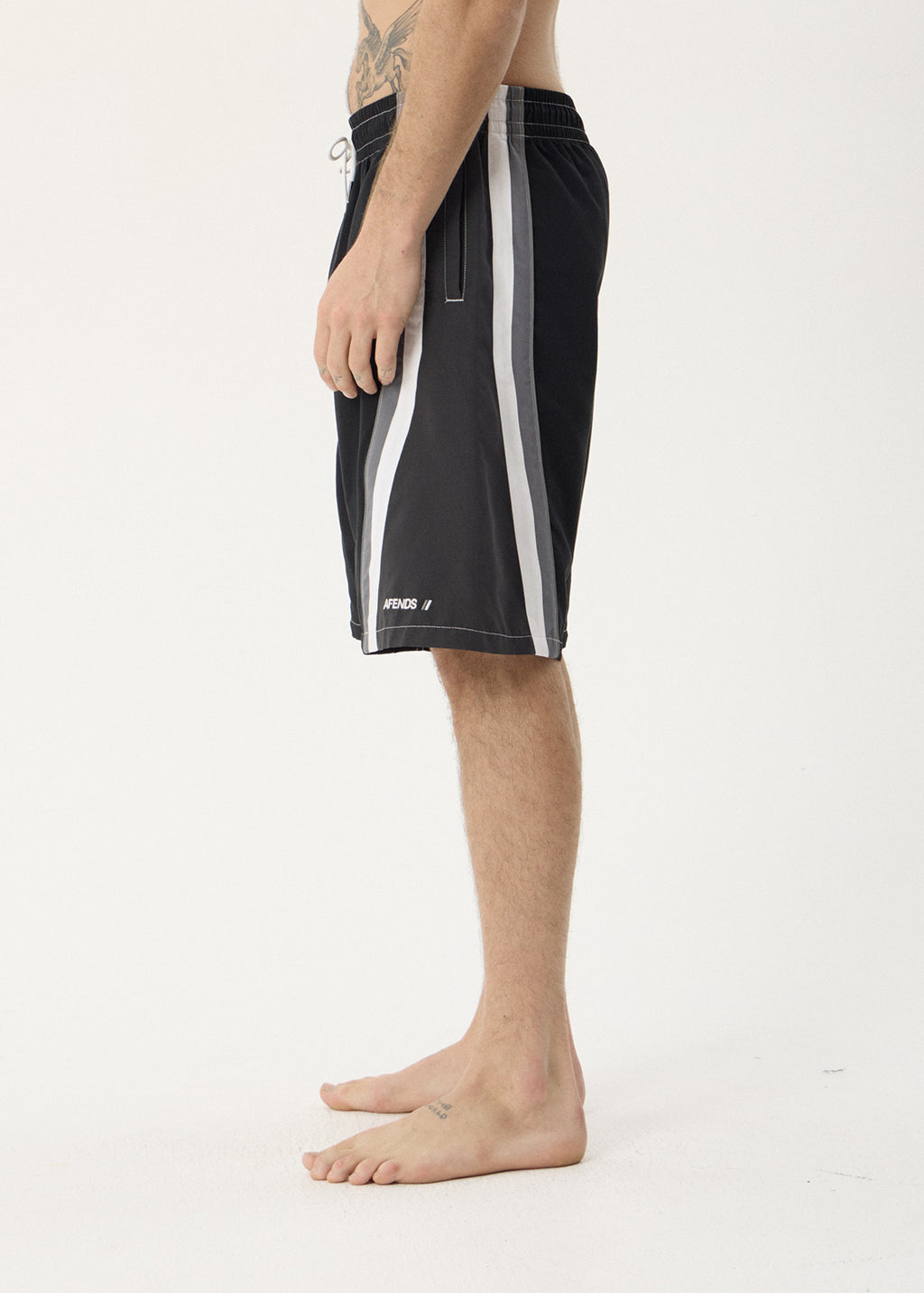 AFENDS Mens Tallows - Swim Short 22" - Black