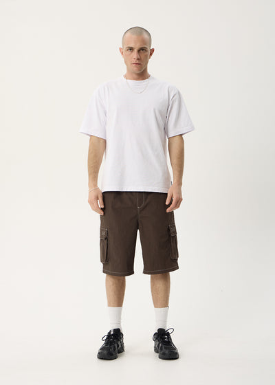 AFENDS Mens Equipment - Cargo Short 22" - Coffee