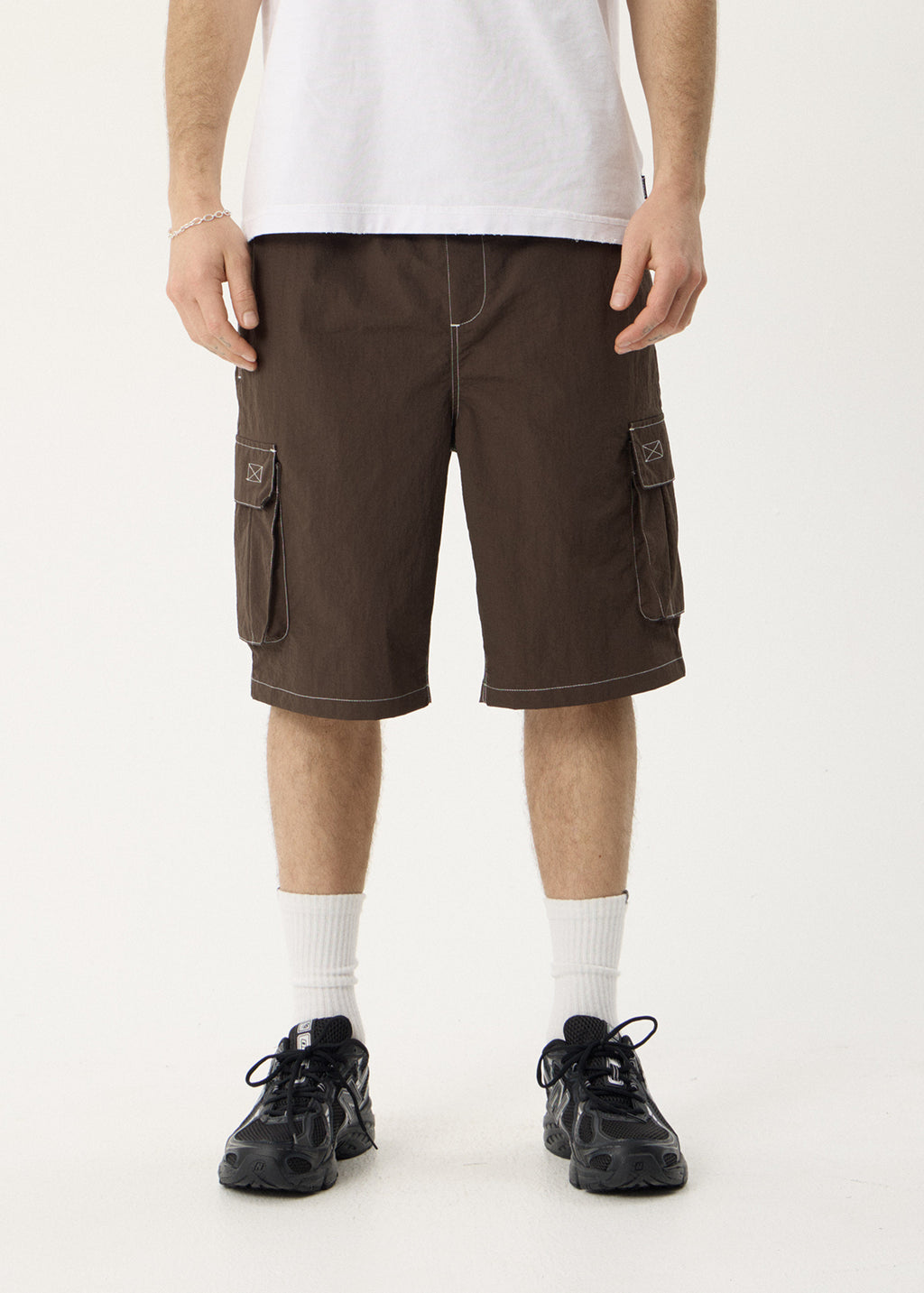 AFENDS Mens Equipment - Cargo Short 22" - Coffee