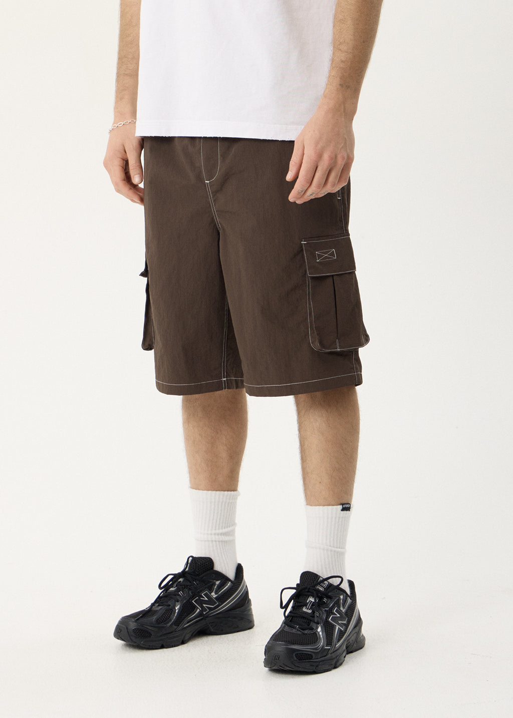 AFENDS Mens Equipment - Cargo Short 22" - Coffee