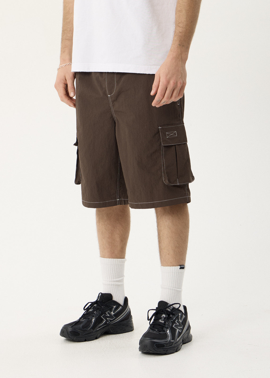 AFENDS Mens Equipment - Cargo Short 22" - Coffee