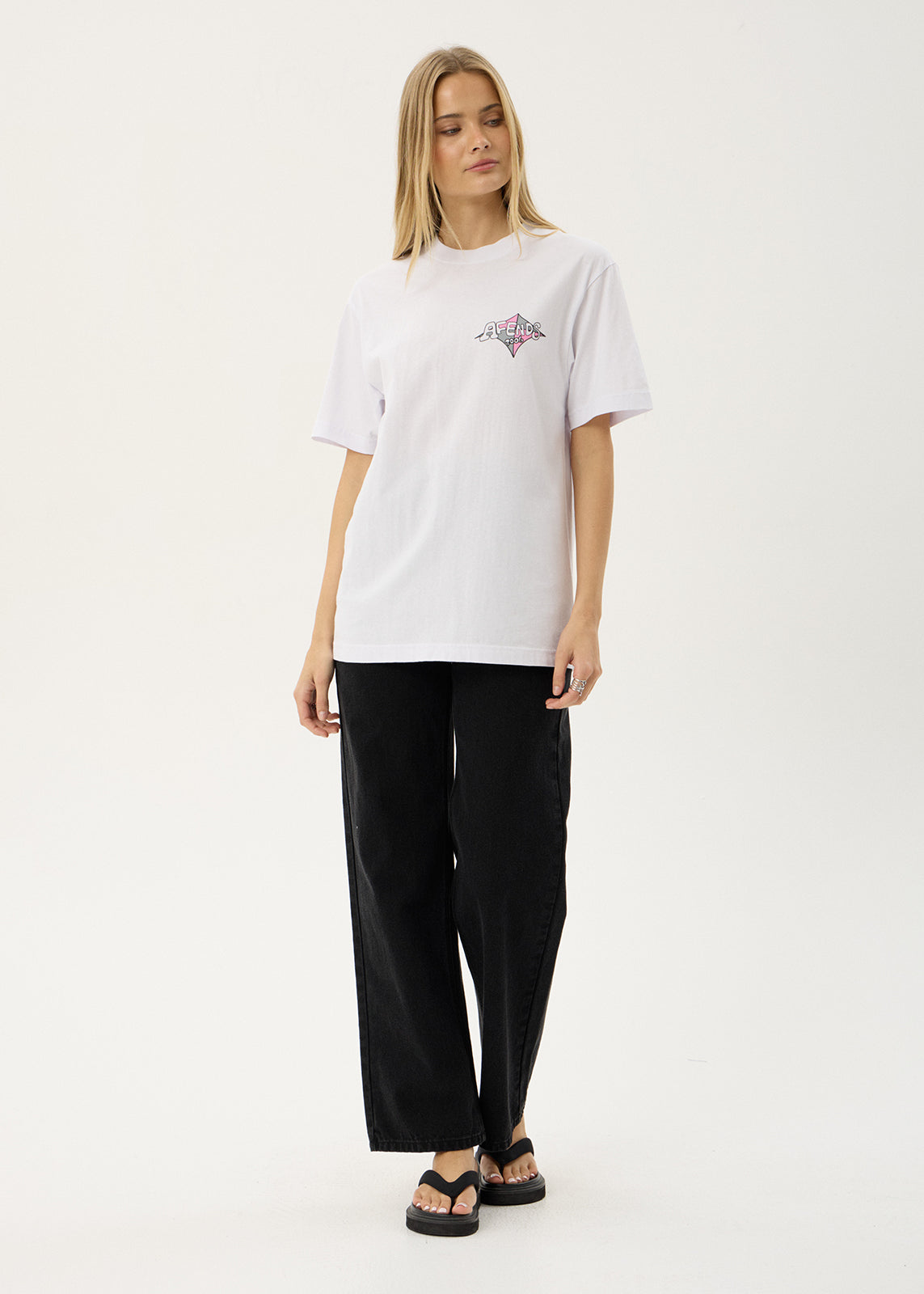 AFENDS Mens Session - Retro Tee - White
