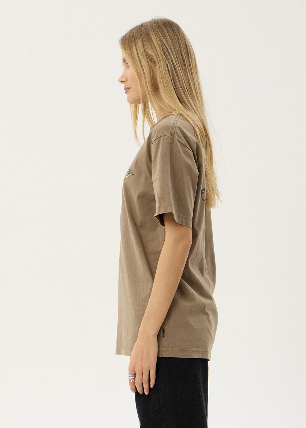 AFENDS Mens Session - Retro Tee - Vintage Fossil