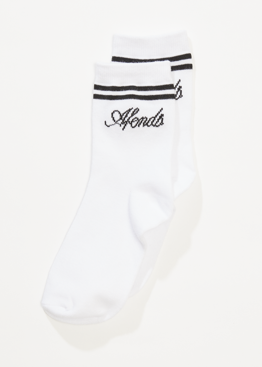 AFENDS Womens Notice - Socks Two Pack - White / Black 