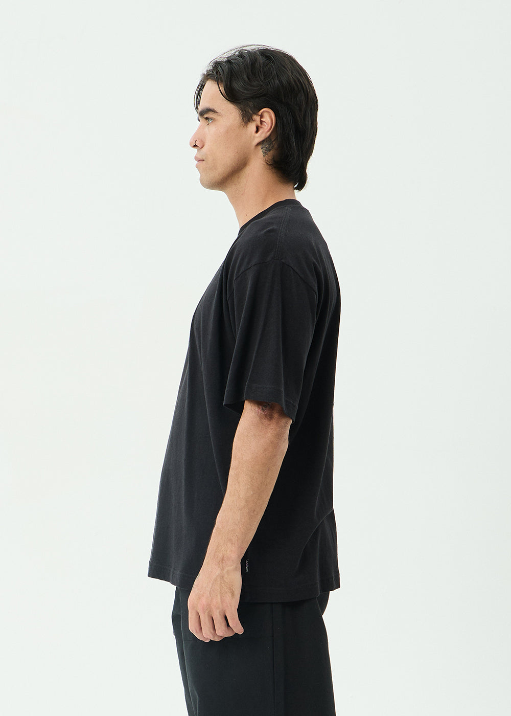 AFENDS Mens Mind Melt - Boxy Tee - Black