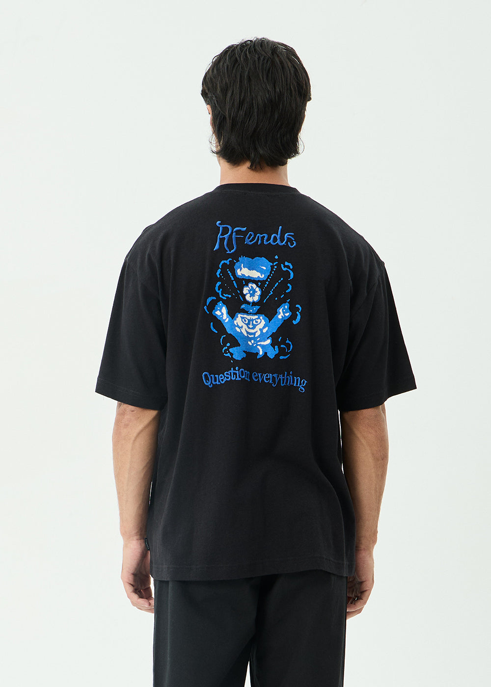 AFENDS Mens Mind Melt - Boxy Tee - Black