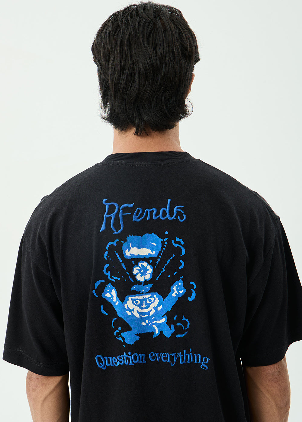 AFENDS Mens Mind Melt - Boxy Tee - Black