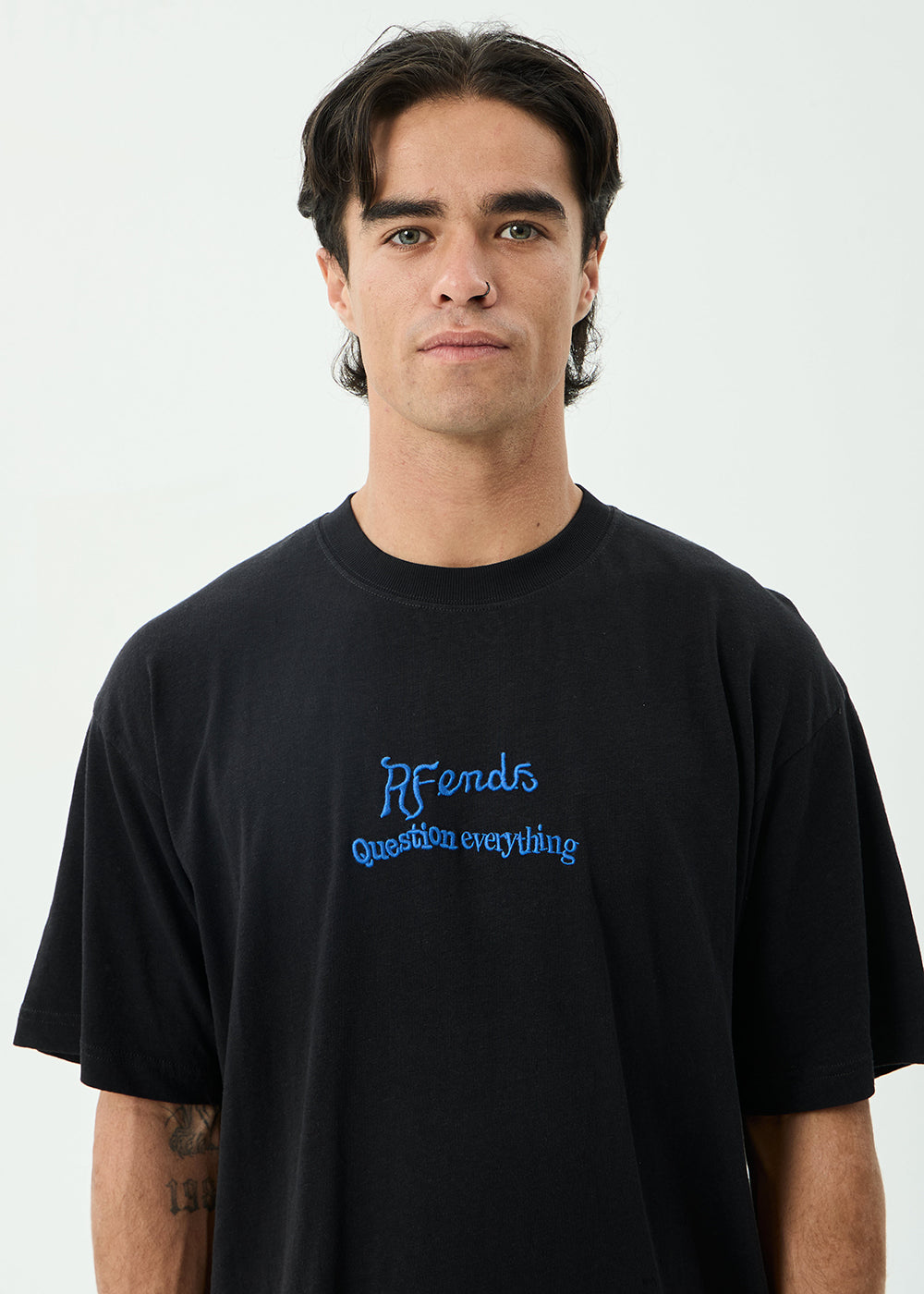 AFENDS Mens Mind Melt - Boxy Tee - Black