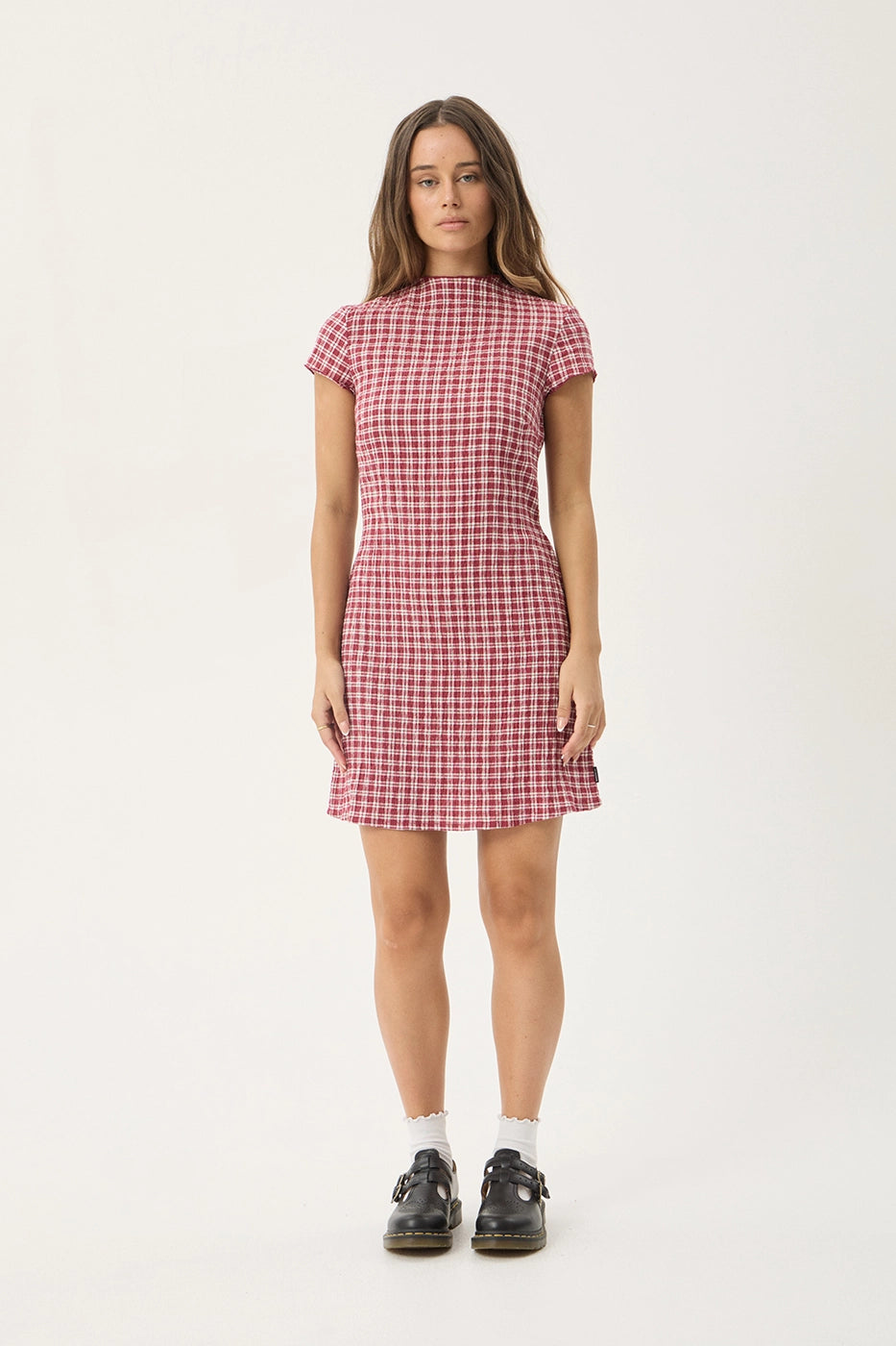 AFENDS Womens Amelie Check - Seersucker Midi Dress AFENDS Womens Amelie Check - Seersucker Midi Dress