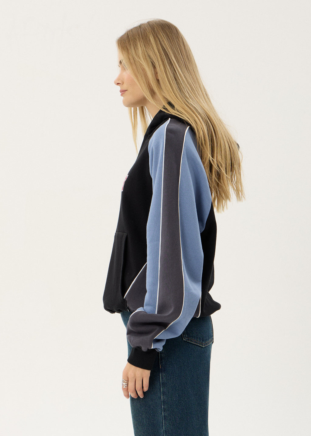 AFENDS Mens Occupancy - Paneled Boxy Hood - Black