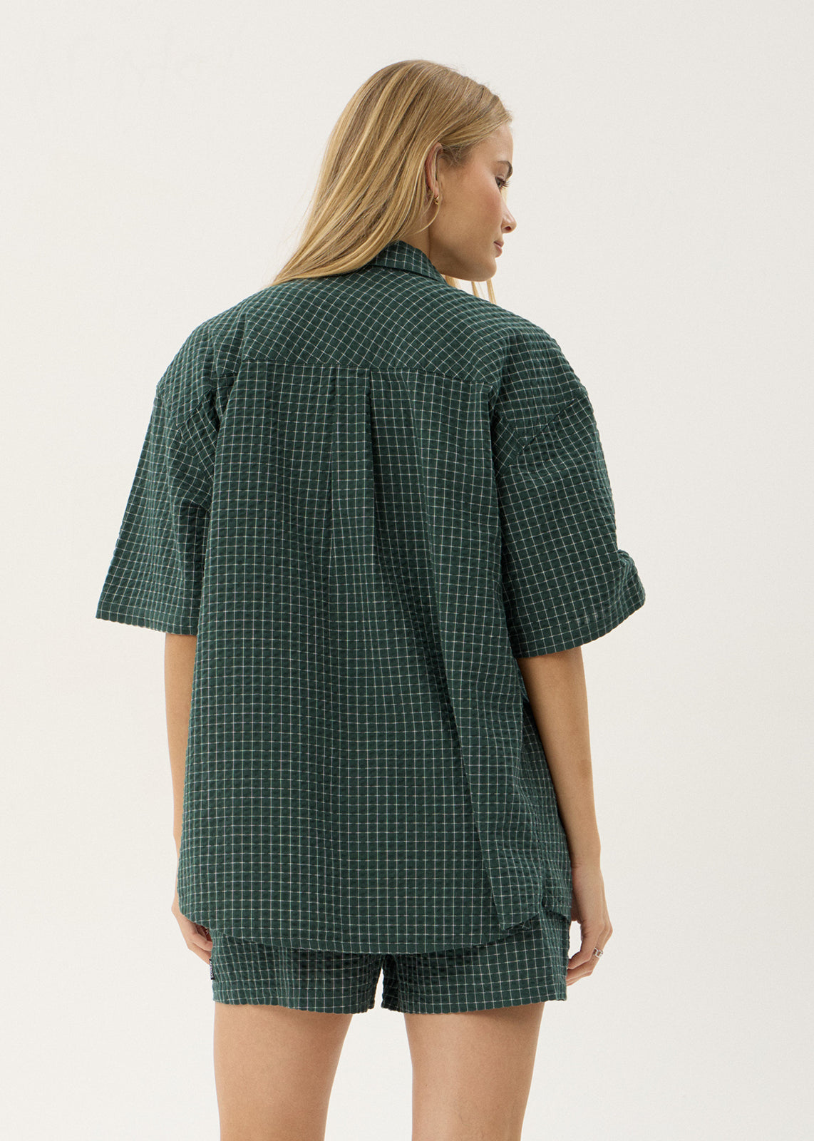 AFENDS Mens Reverb - Short Sleeve Shirt - Pine Check