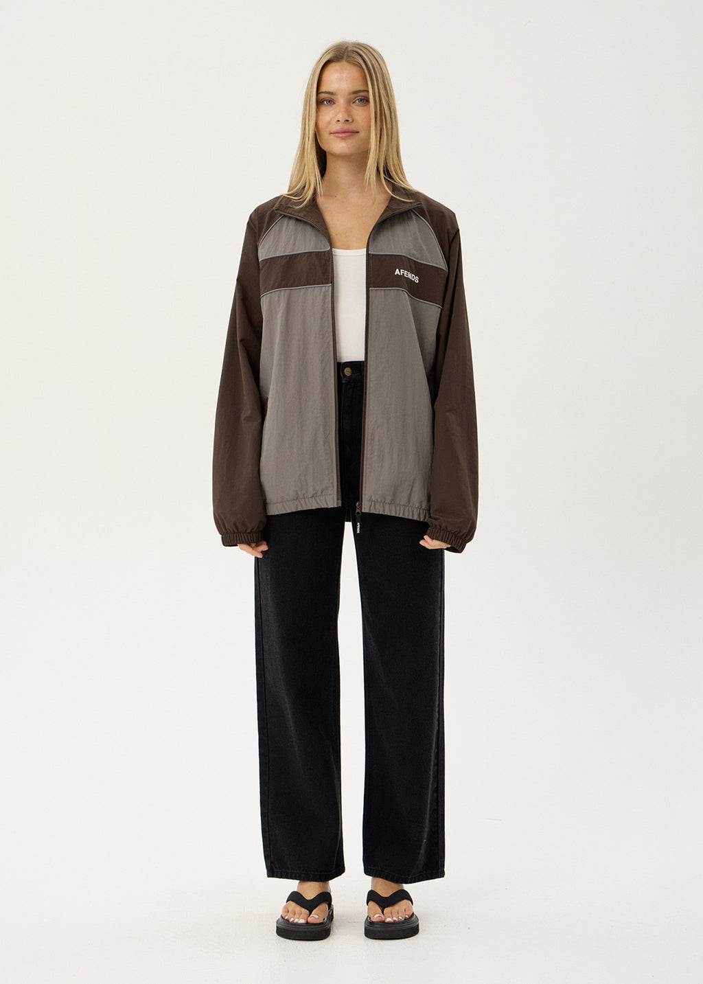 AFENDS Mens Spicy - Sports Spray Jacket - Olive