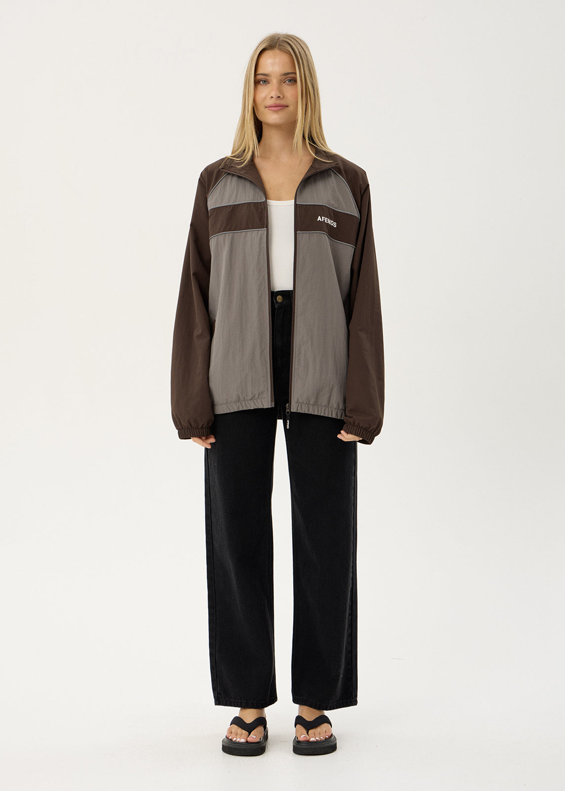 AFENDS Mens Spicy - Sports Spray Jacket - Olive