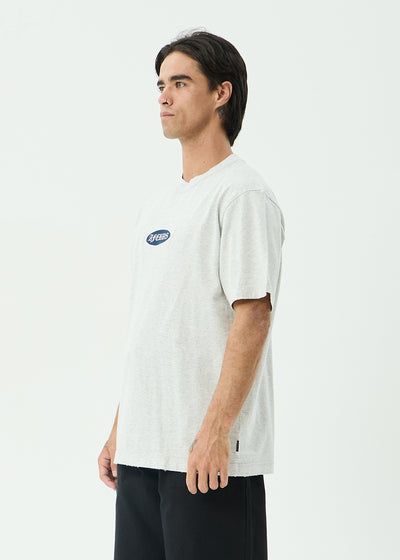 AFENDS Mens Supply - Retro Tee - Grey Marle