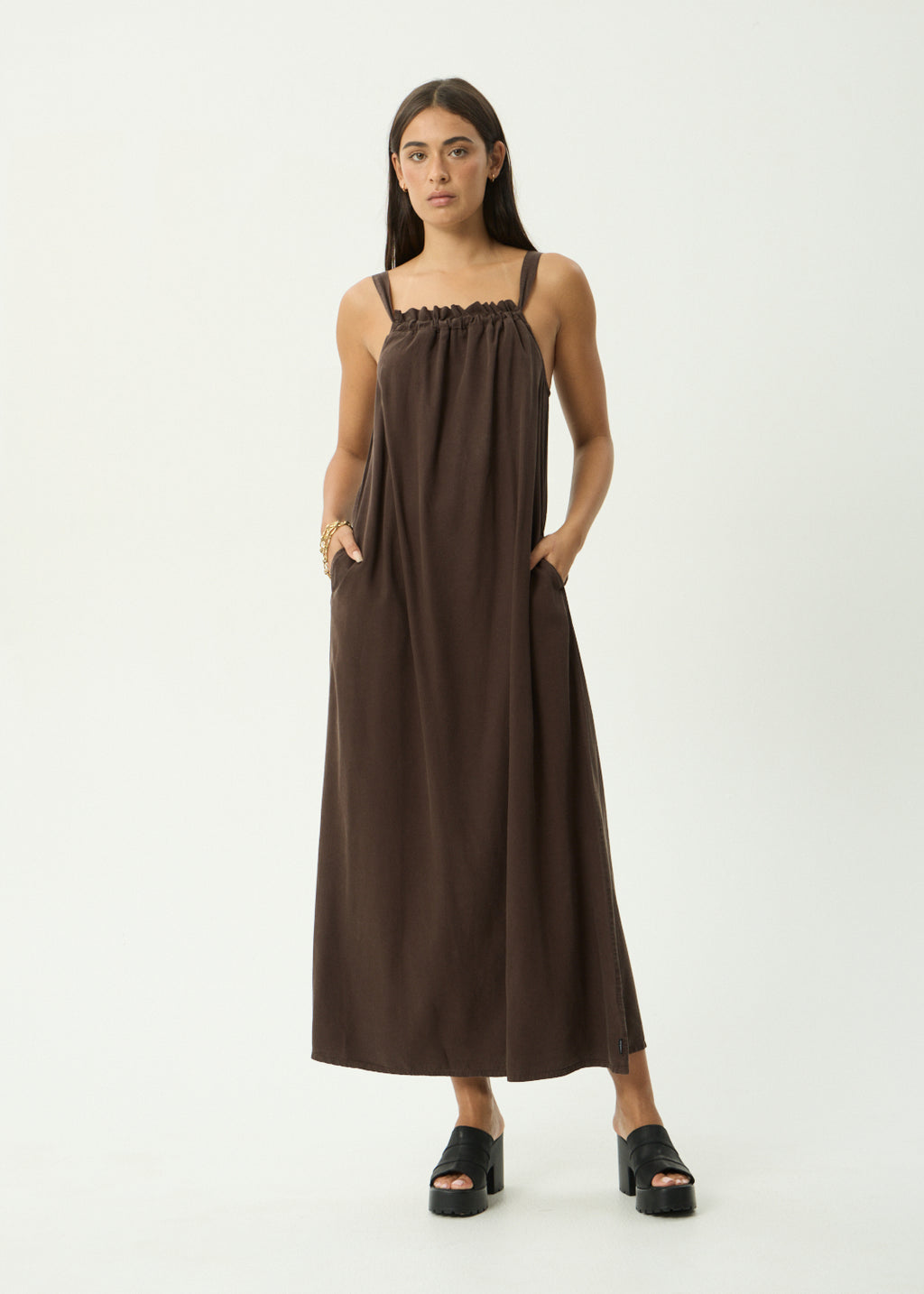 AFENDS Vania - Maxi Dress - Coffee