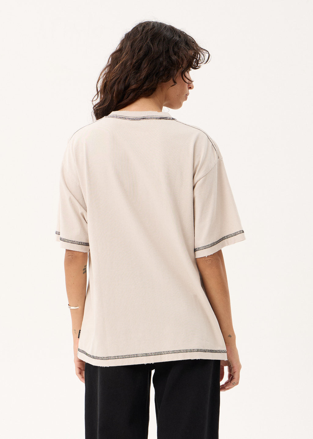 AFENDS Yang - Heavyweight Boxy Tee - Moonbeam